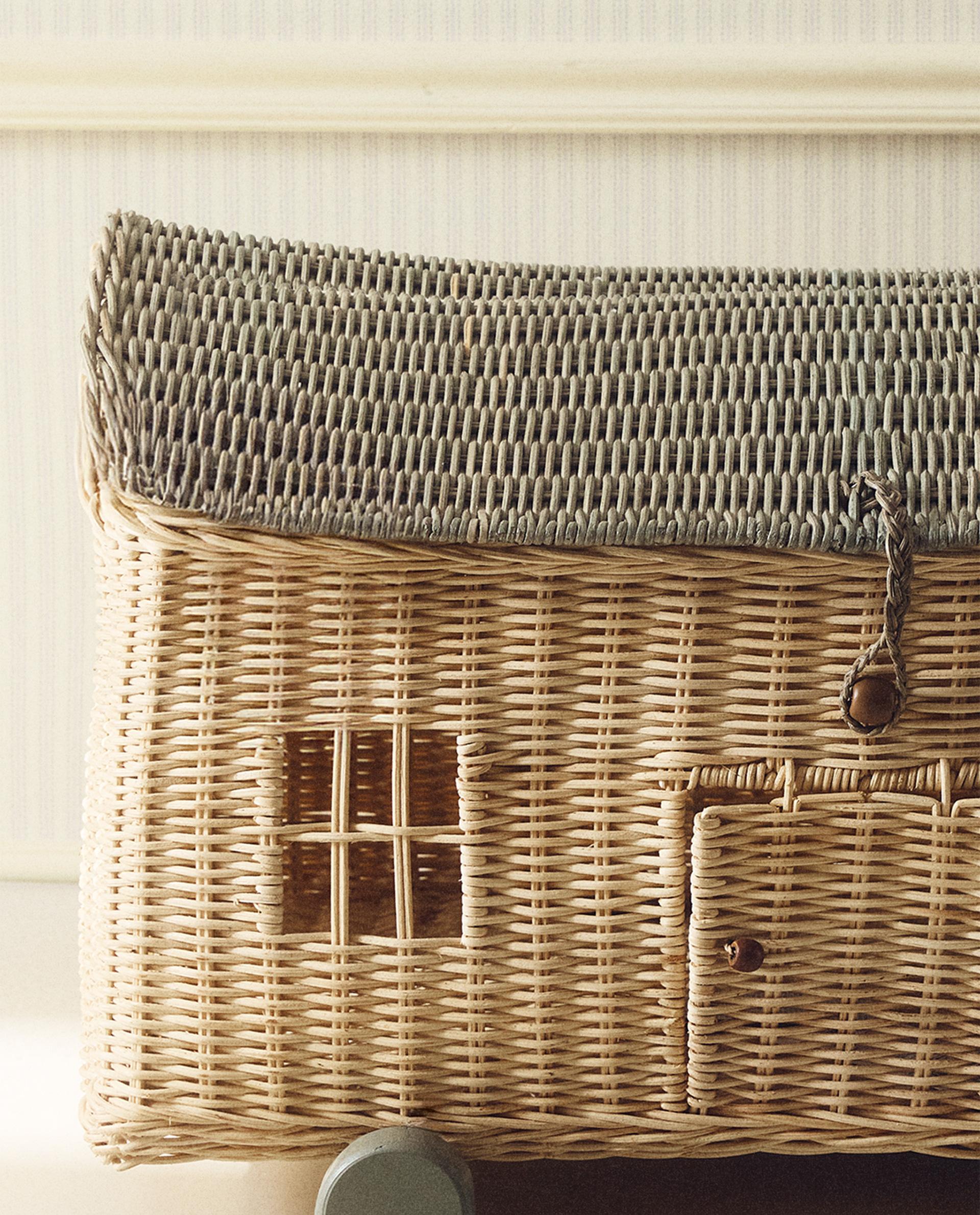 Children’s Large House-Shaped Rattan Basket