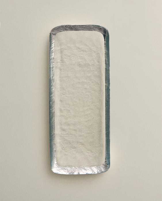 SERVIERTELLER GLAS GOLDFARBENER RAND SERVIERTELLER GLAS GOLDFARBENER RAND