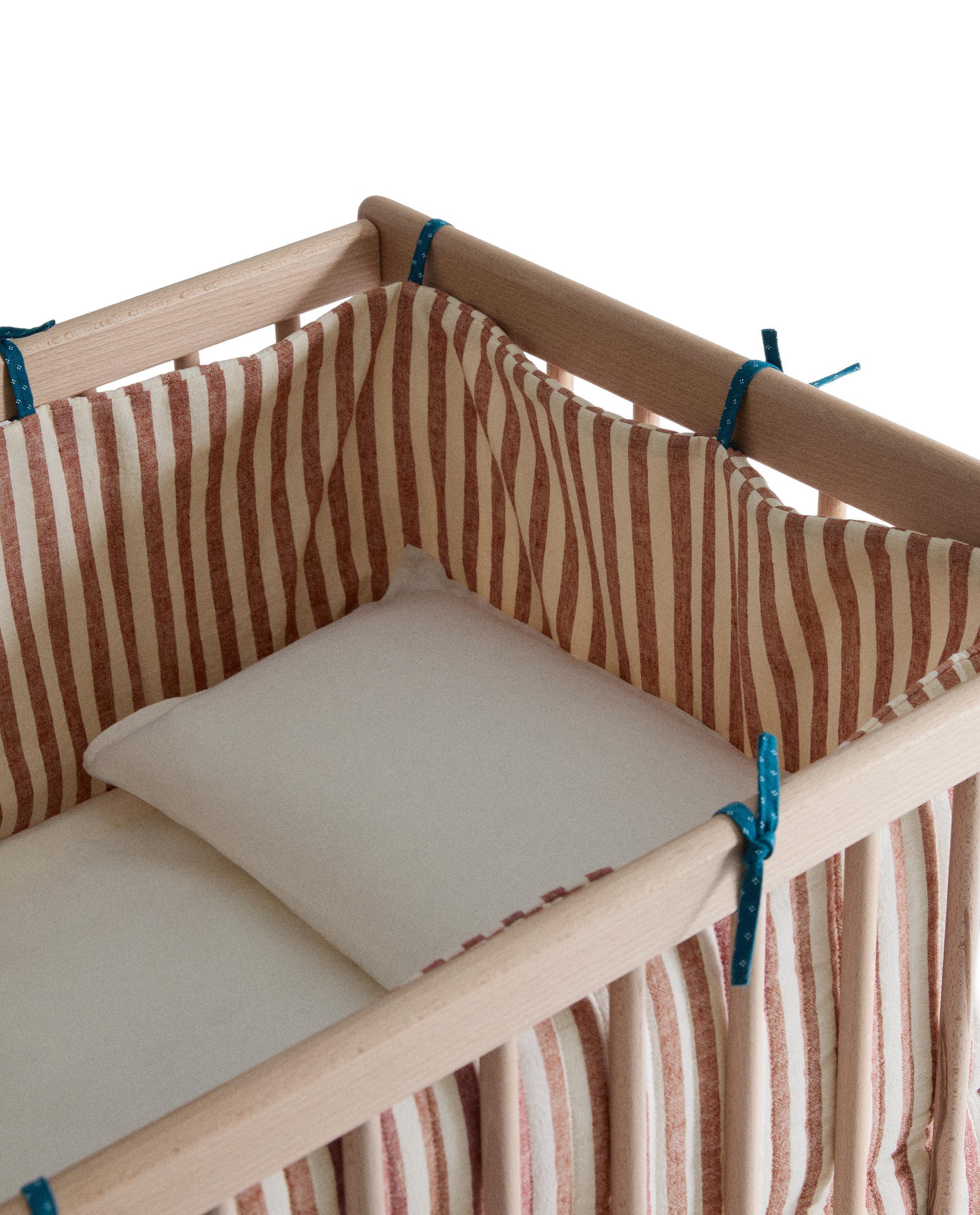 STRIPED LINEN AND COTTON BABY COT BUMPER COVER product thumbnail 5