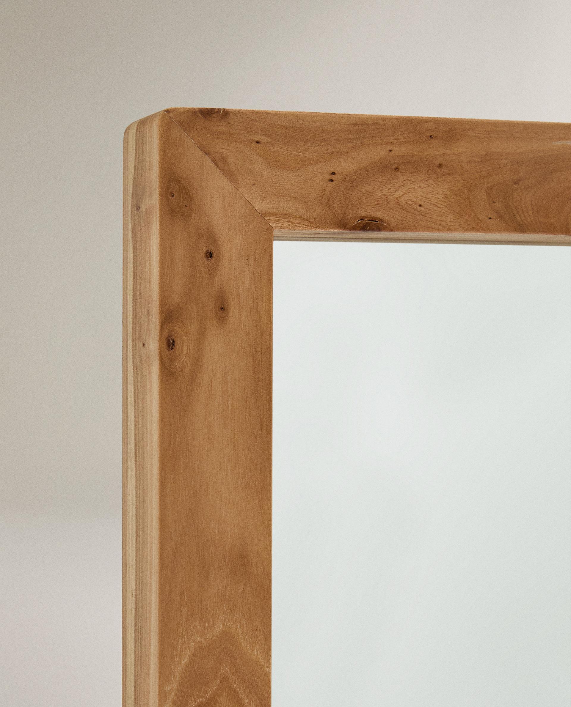 LARGE ELM WOOD MIRROR