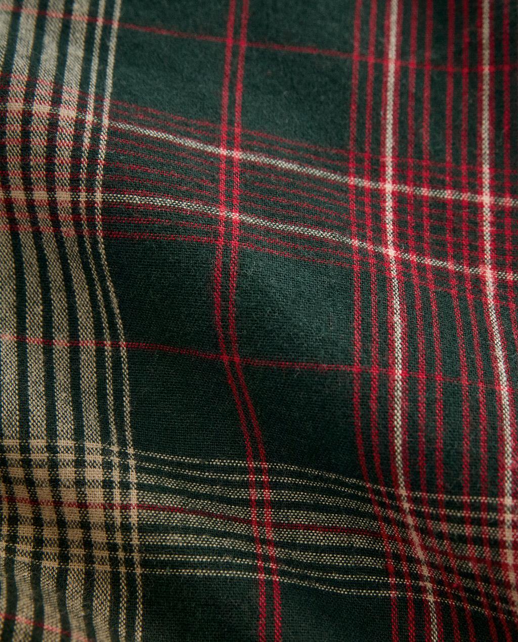 CHRISTMAS TARTAN CHECK FLANNEL FITTED SHEET