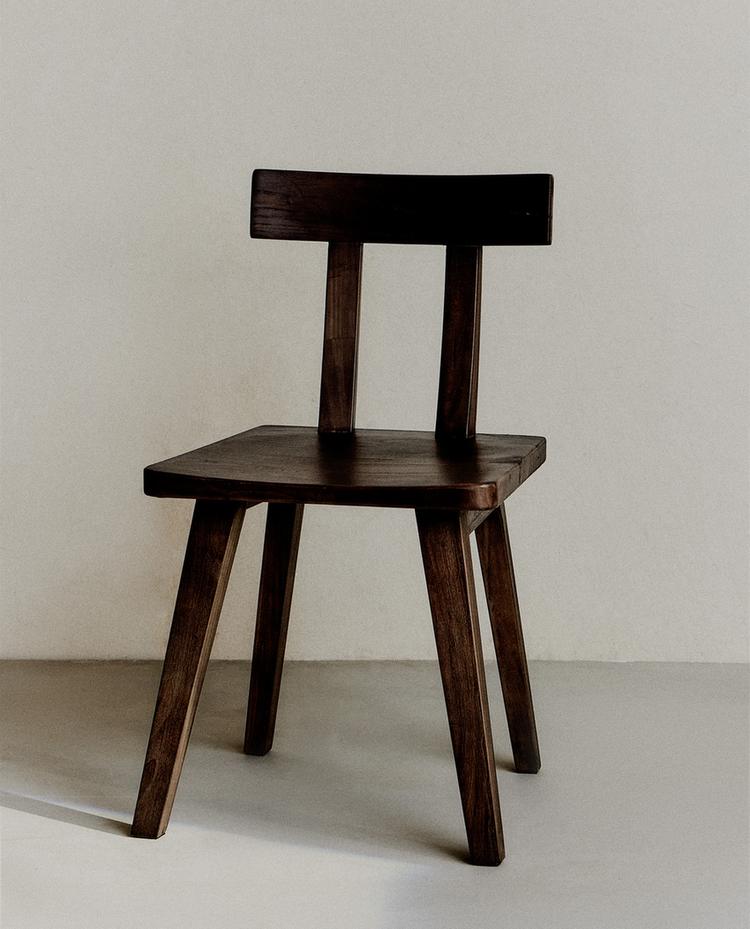 WOODEN CHAIR WITH BACK