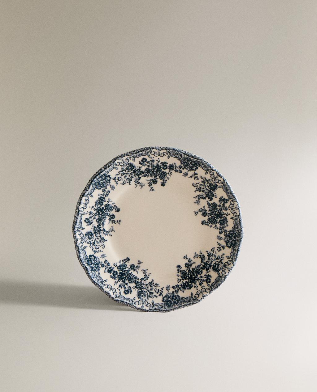 FLORAL EARTHENWARE SIDE PLATE FLORAL EARTHENWARE SIDE PLATE