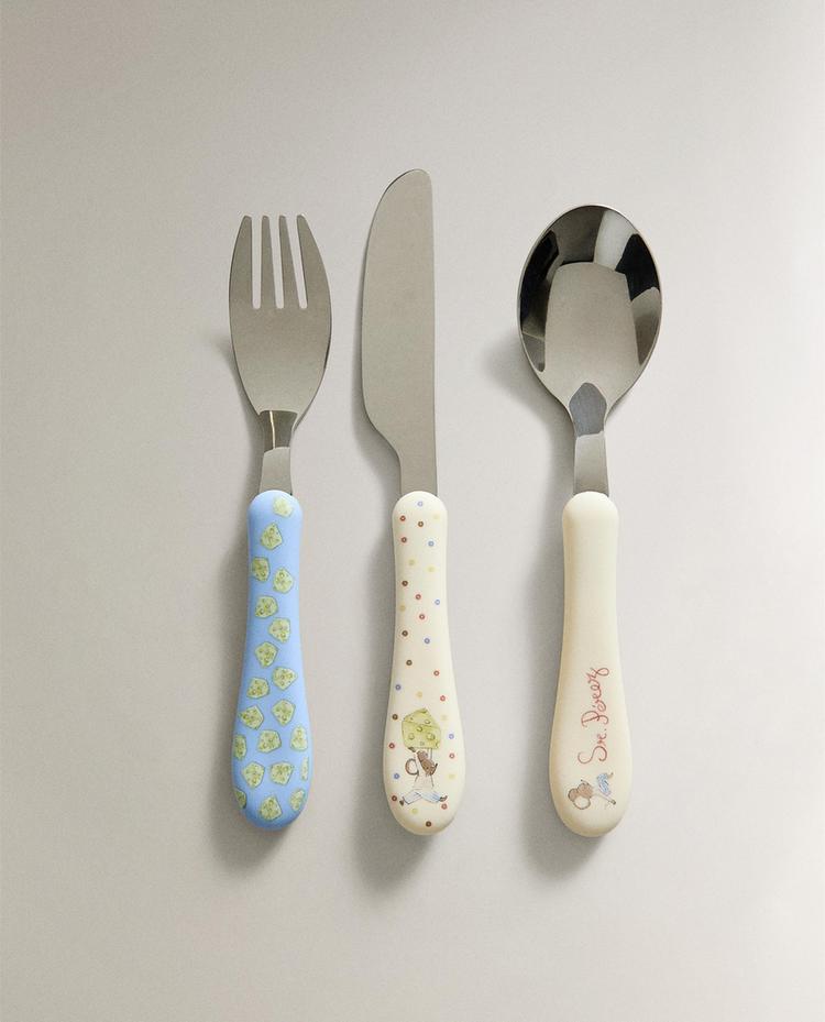 SET CUBERTERÍA INFANTIL CERÁMICA RATONCITO PÉREZ