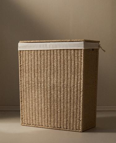 CESTO DE ROUPA DOIS COMPARTIMENTOS