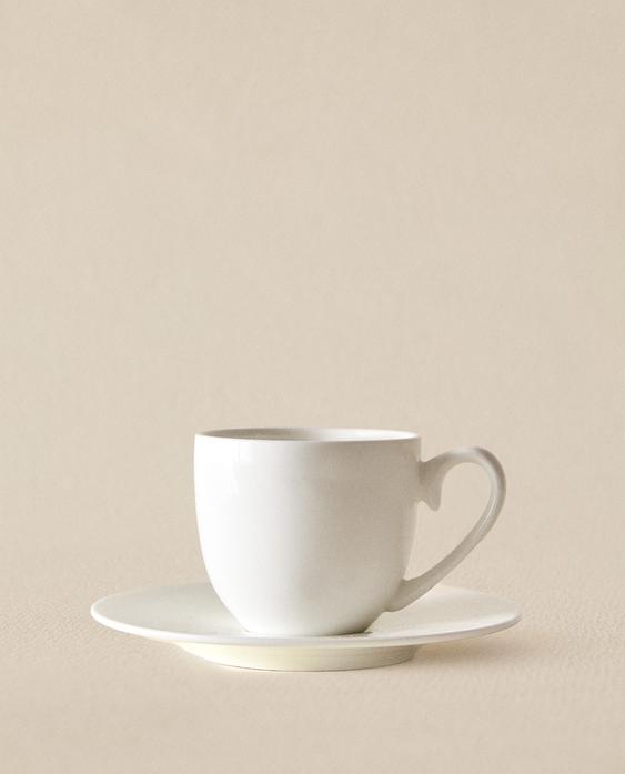 TAZA DE CAFÉ Y PLATO BONE CHINA