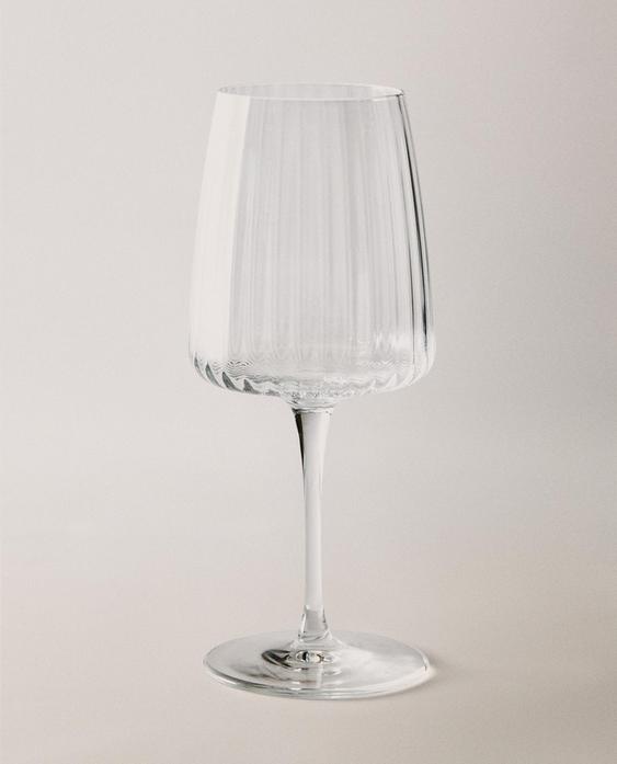LARGE GLASS WITH LINES