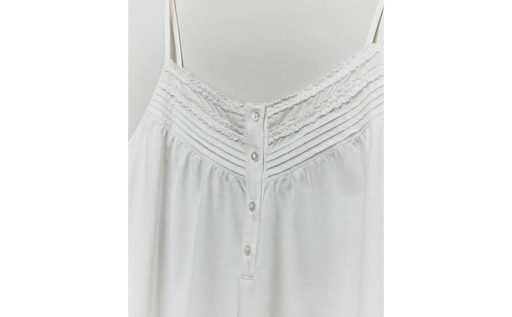 KATOENEN NACHTHEMD MET BORDUURSEL