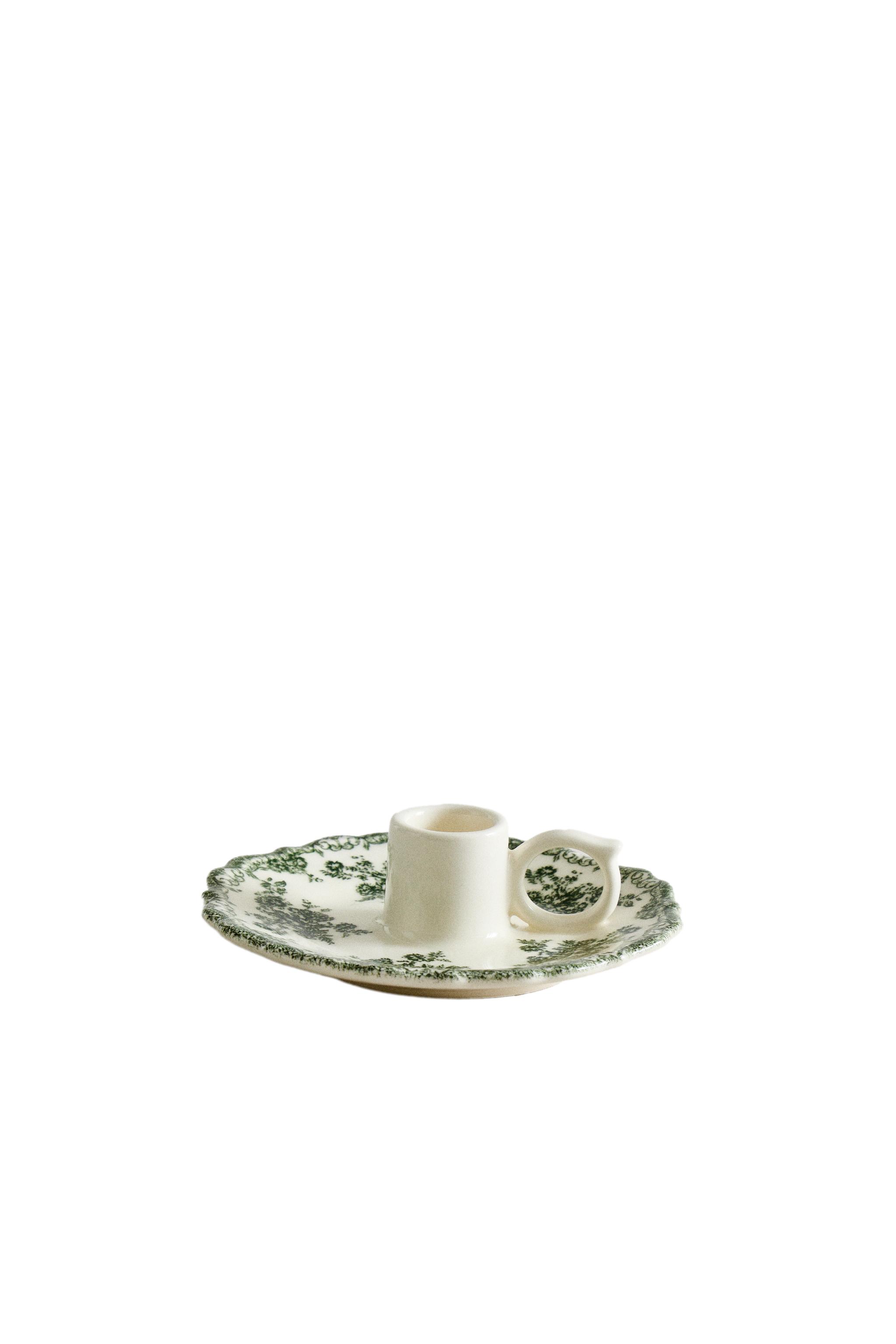 FLORAL EARTHENWARE CANDLESTICK product thumbnail 7