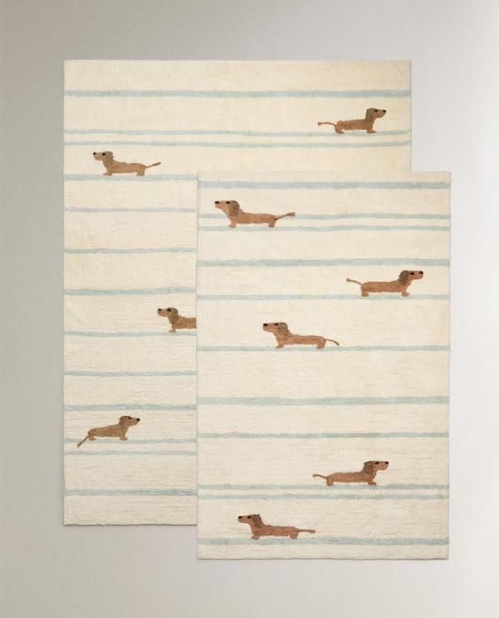 TAPIS ENFANT COTON CHIENS