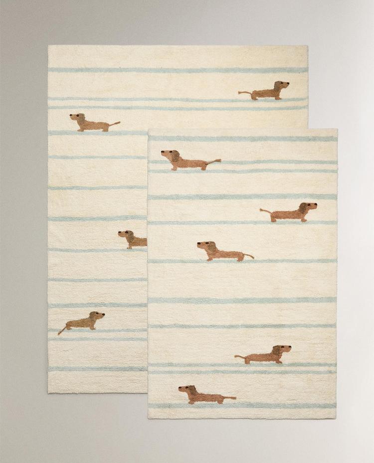 KIDS' DOG DESIGN COTTON RUG KIDS' DOG DESIGN COTTON RUG