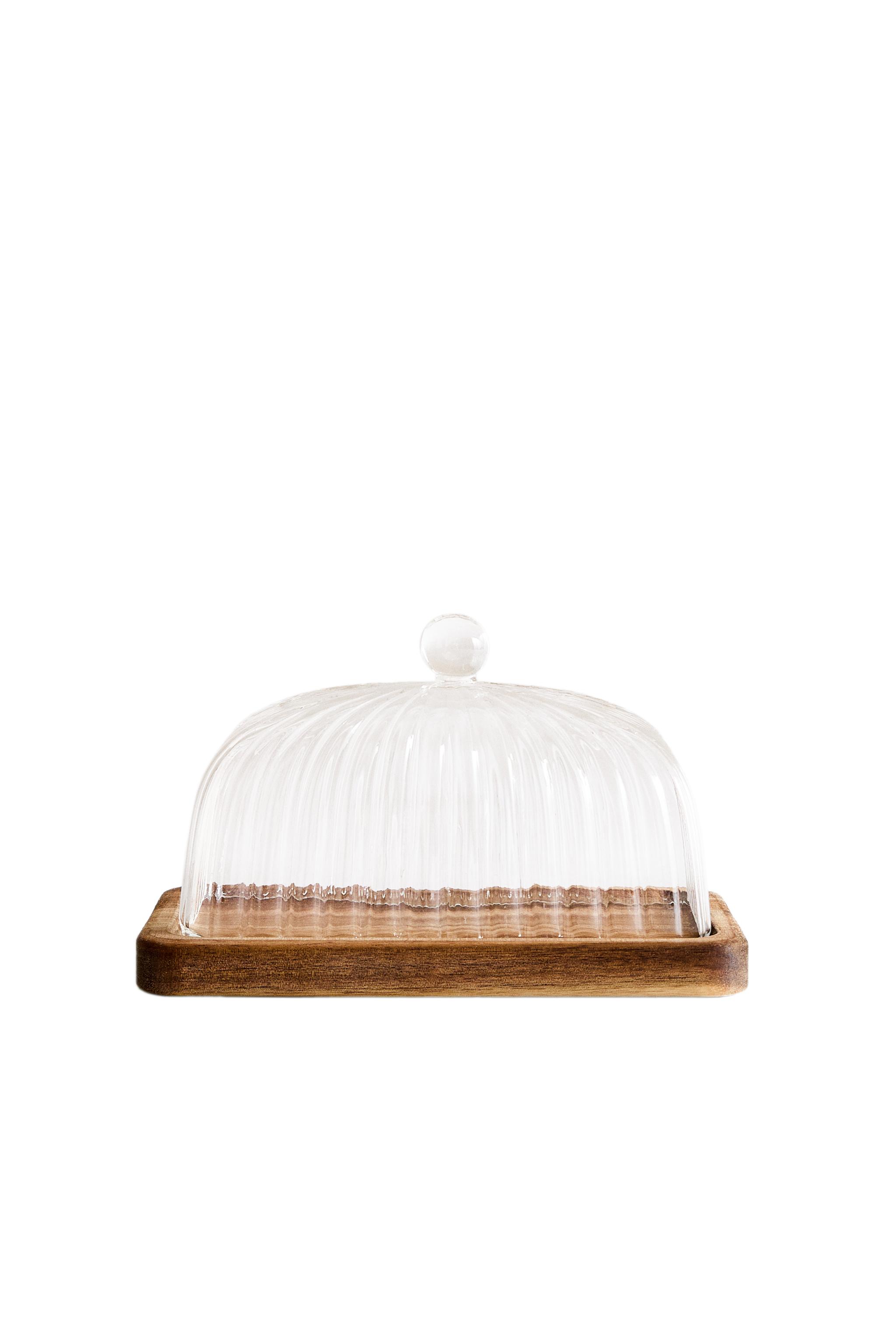 Portaburro In Ceramica Con Coperchio In Legno – Contenitore Ermetico Per Burro, Formaggio O Spezie