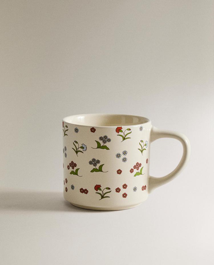 ДЕТСКАЯ ЧАШКА С ЦВЕТОЧНЫМ ПРИНТОМ