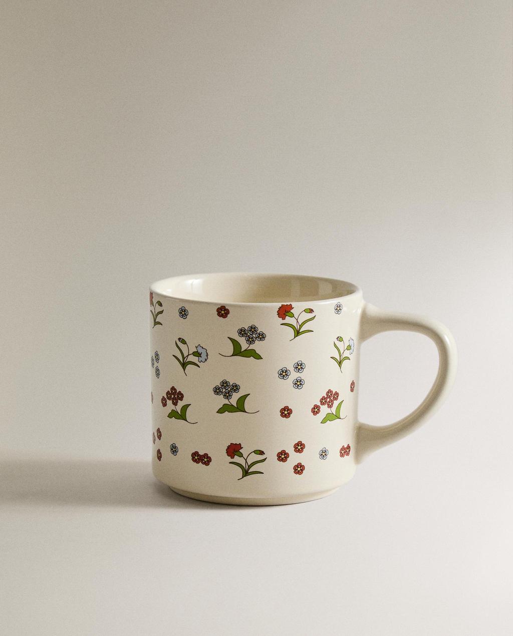 ДЕТСКАЯ ЧАШКА С ЦВЕТОЧНЫМ ПРИНТОМ