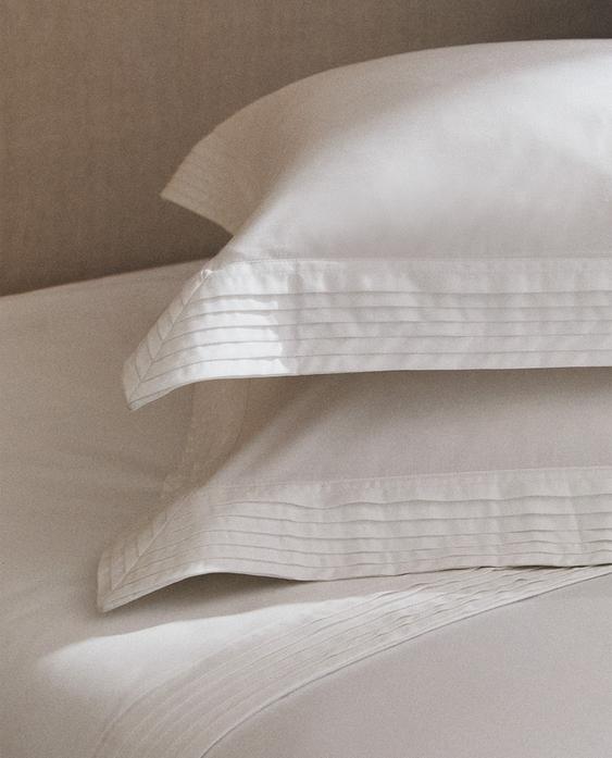 FAȚĂ PERNĂ BUMBAC SATIN PLISAT (400 NODURI)