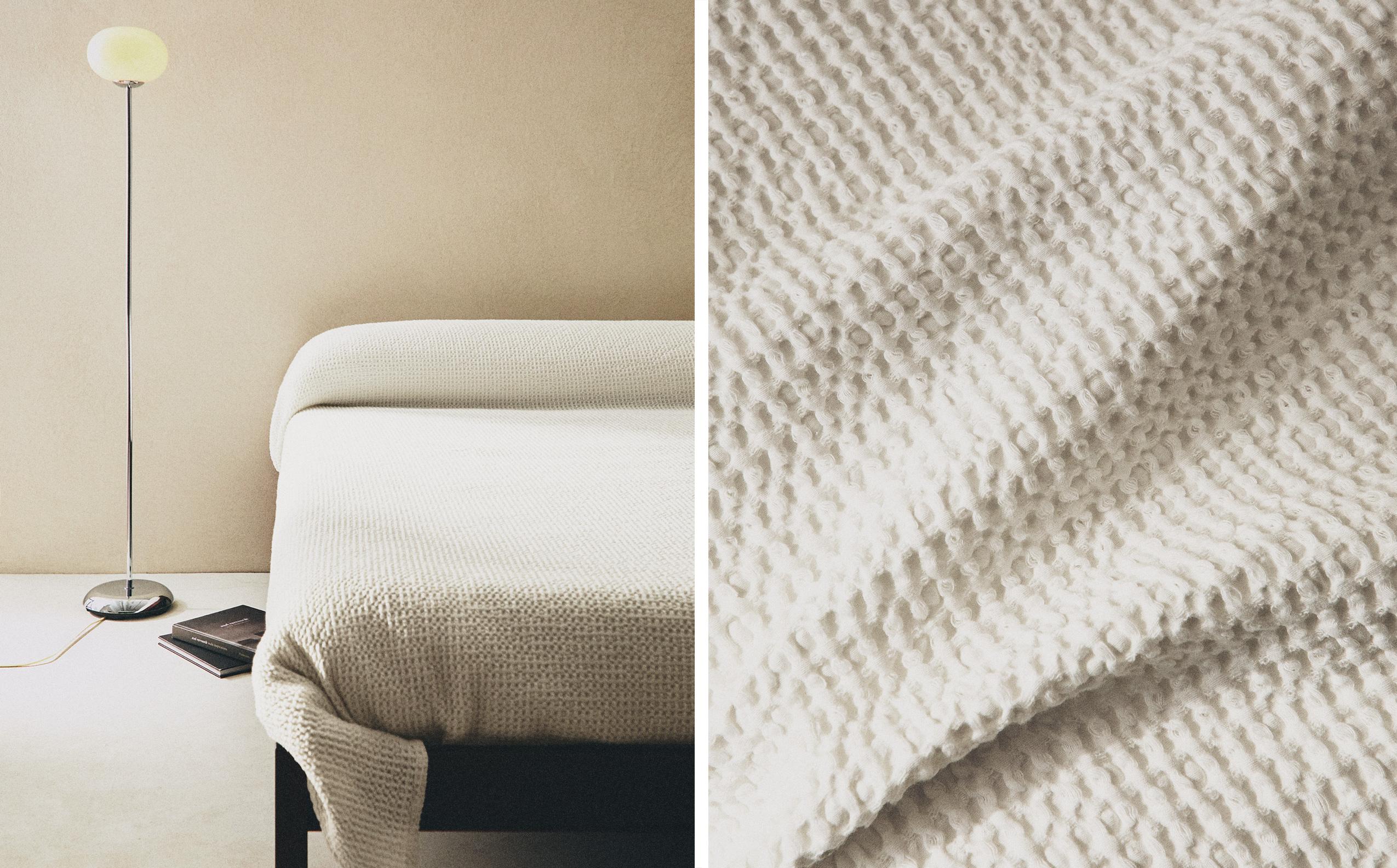 コットンベッドカバー ミニワッフルファブリック | Zara Home