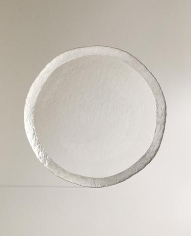 GLASS SERVICE PLATE WITH RIM