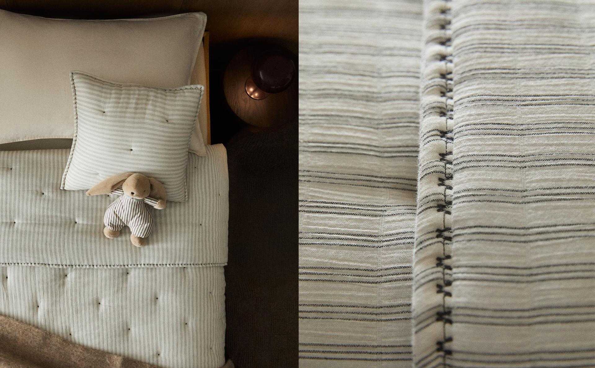 لحاف قطن للأطفال بخطوط رفيعة لحاف قطن للأطفال بخطوط رفيعة