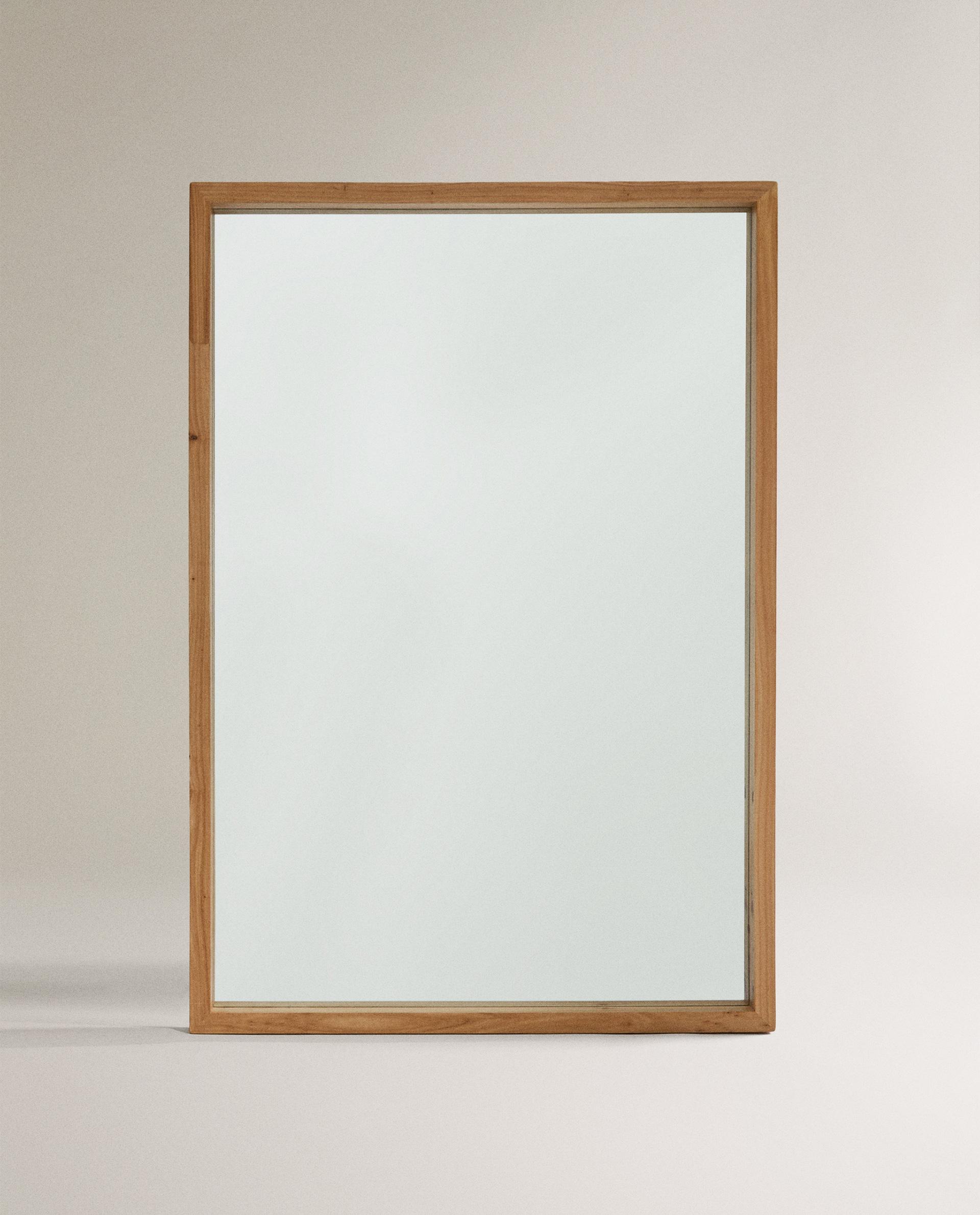 LARGE ELM WOOD MIRROR