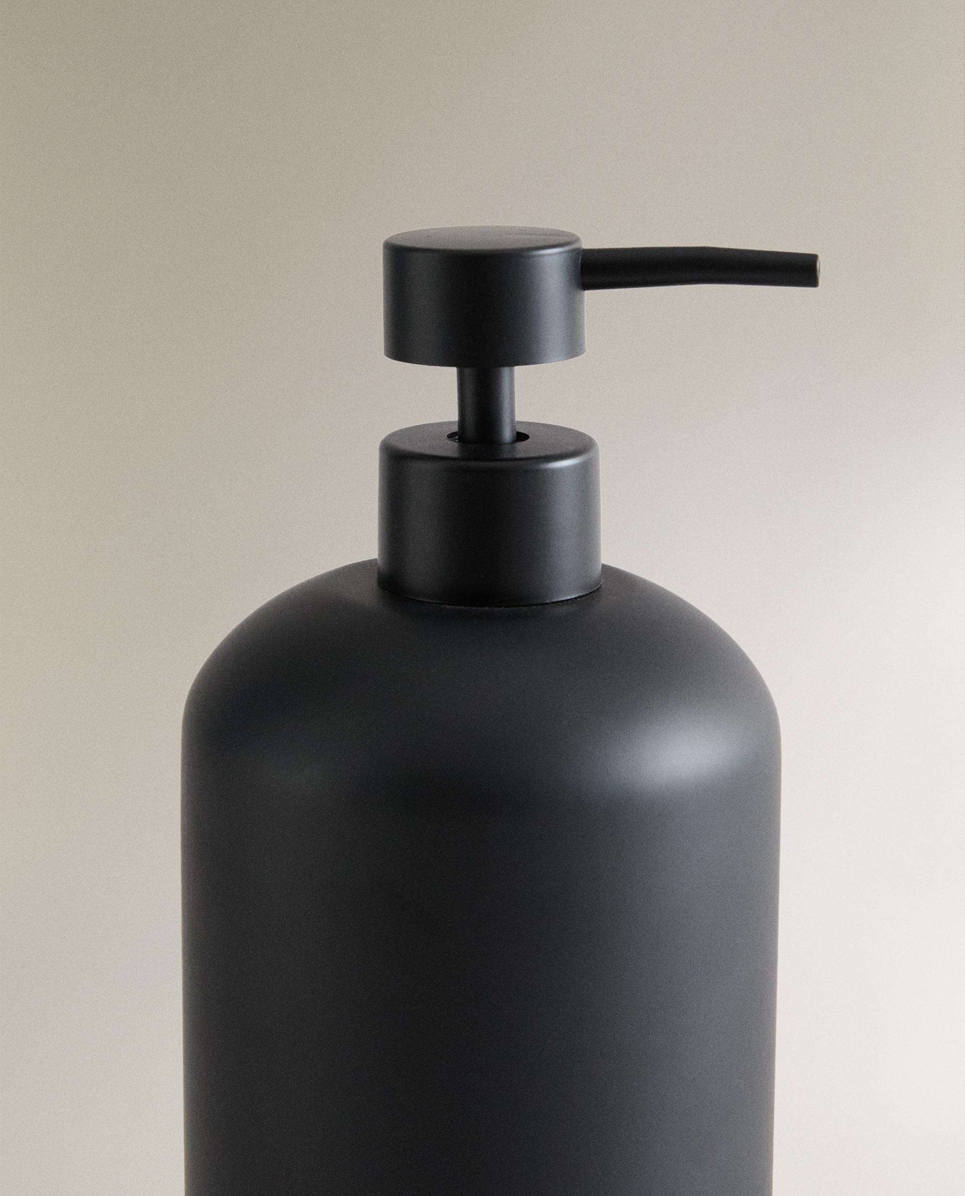 BLACK RESIN SOAP DISPENSER