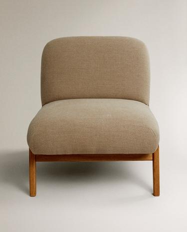 UPHOLSTERED LINEN ACCENT CHAIR