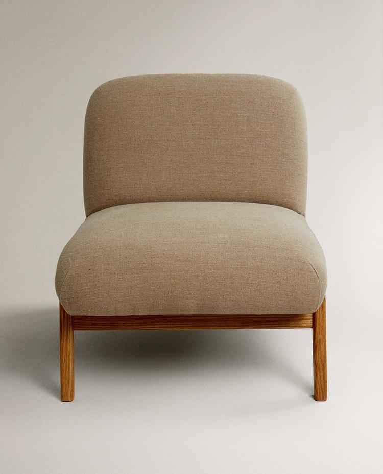 ARMCHAIR UPHOLSTERED IN LINEN