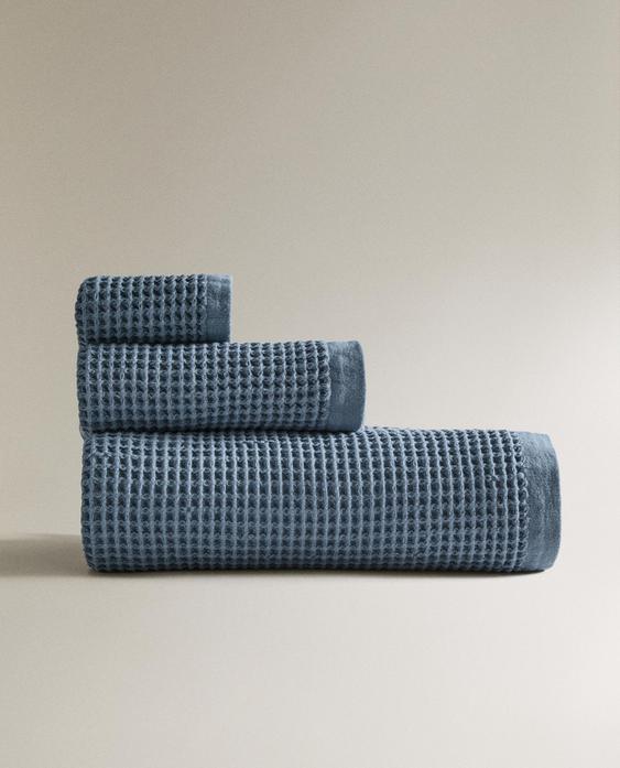 منشفة حمام قطن بحبكة وافل منشفة حمام قطن بحبكة وافل