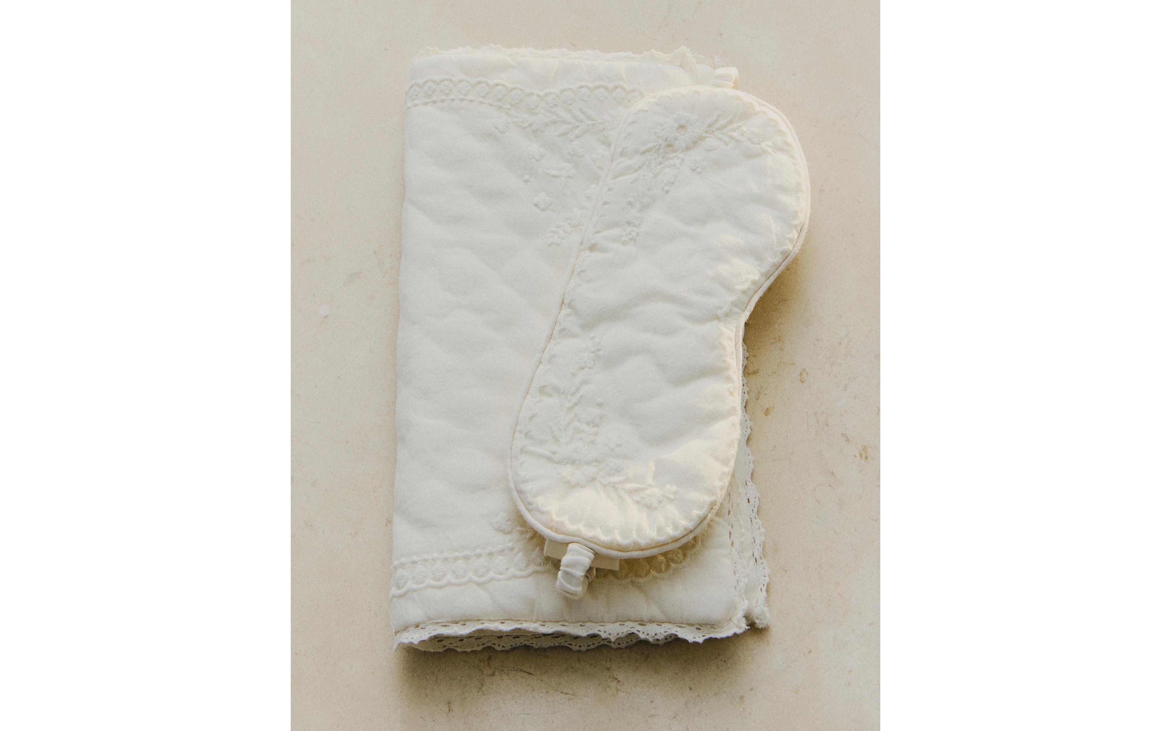 EMBROIDERED COTTON EYE MASK AND BAG SET product thumbnail 8