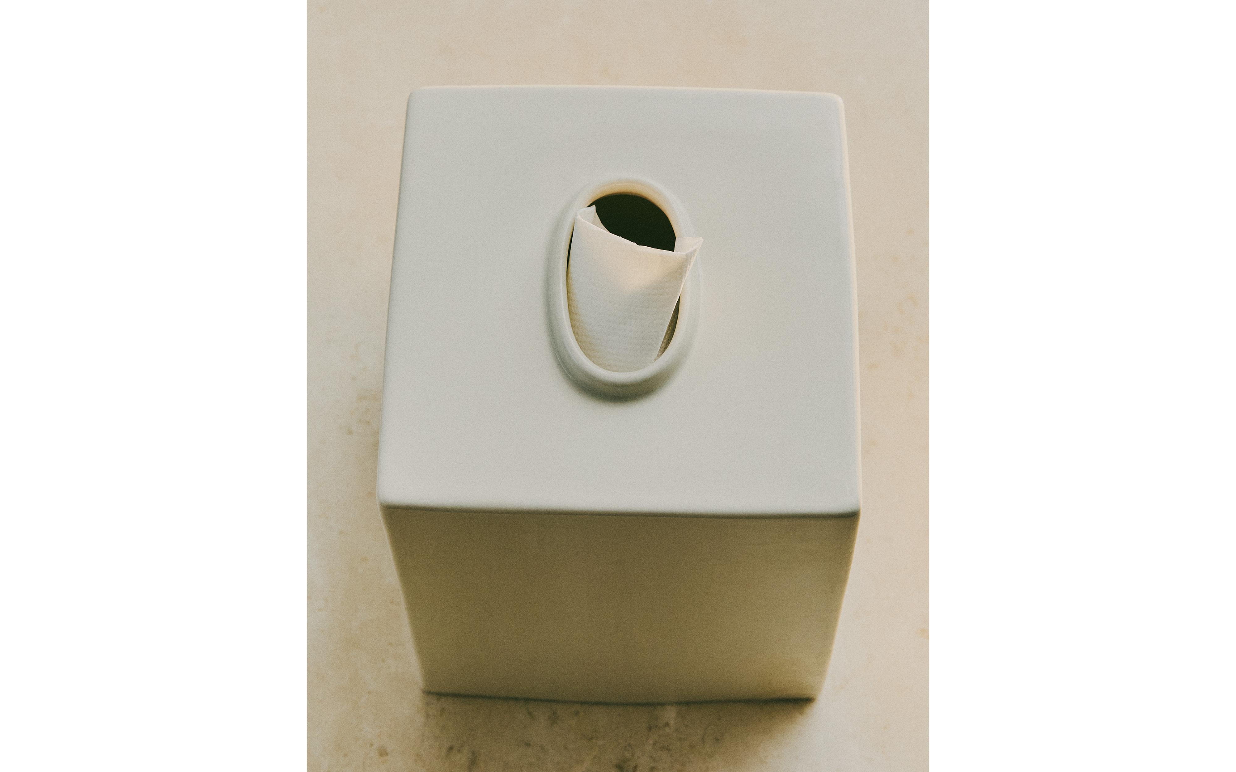 CREAM CERAMIC TISSUE BOX product thumbnail 6