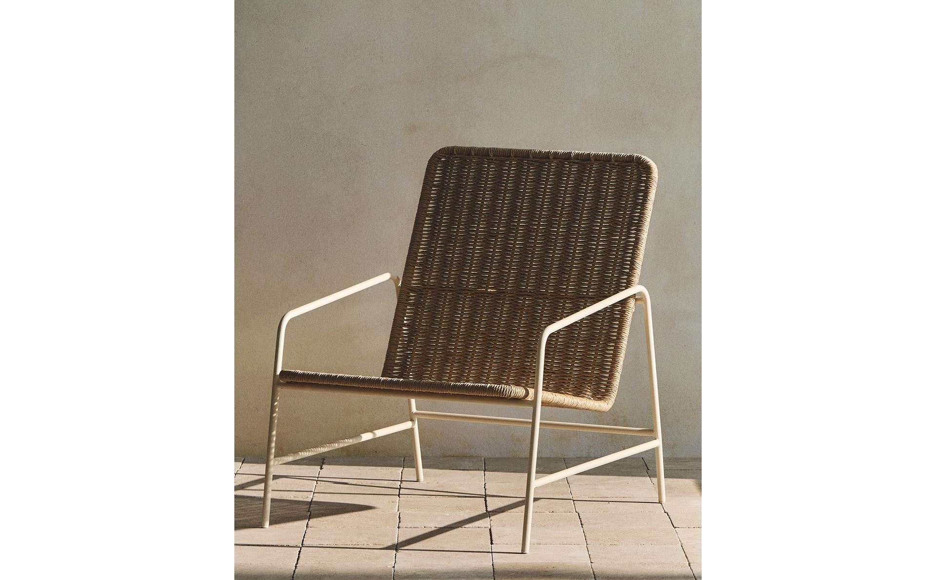 WOVEN METAL FRAME OUTDOOR CHAIR WOVEN METAL FRAME OUTDOOR CHAIR
