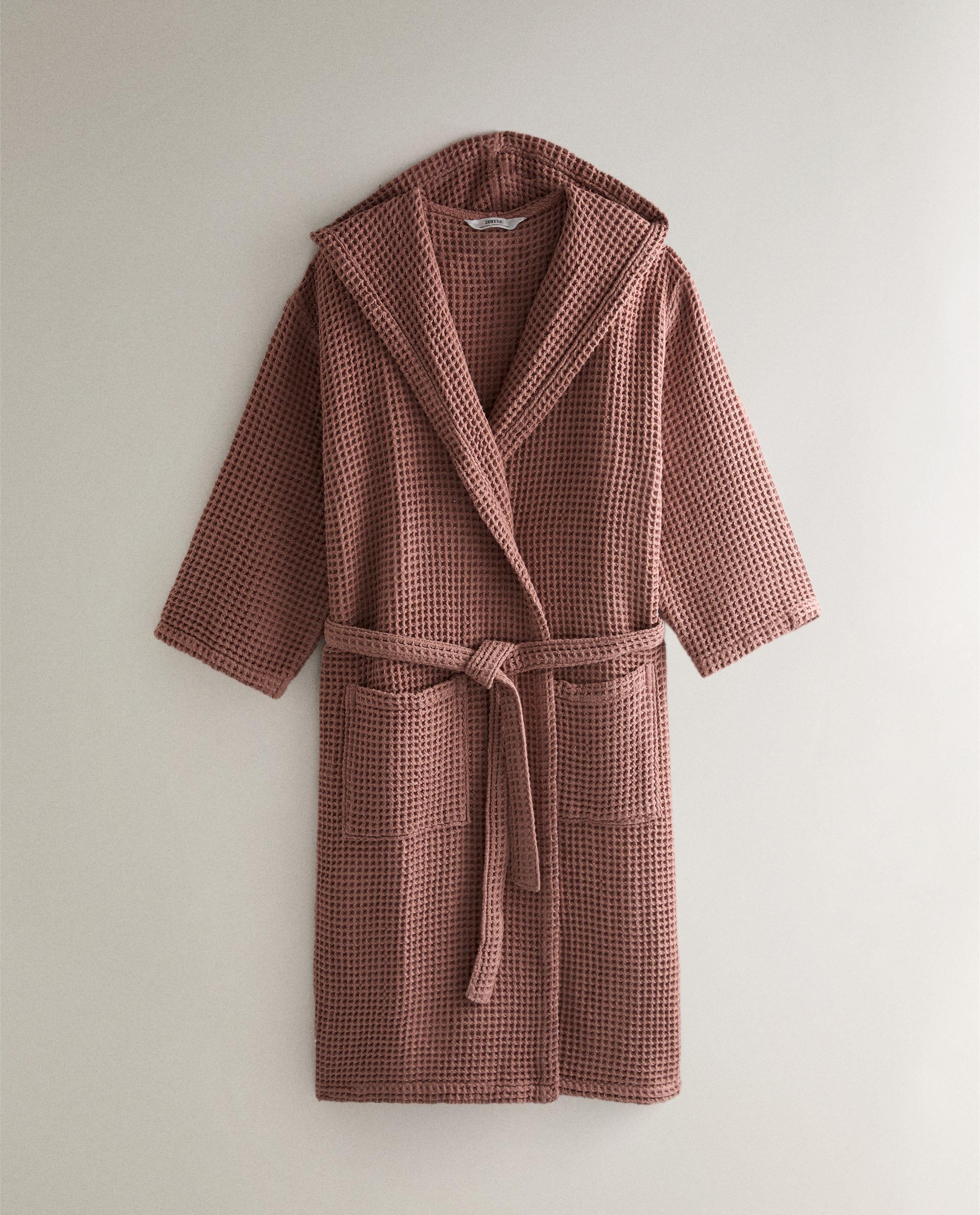 COTTON WAFFLE-TEXTURE BATHROBE product thumbnail 14