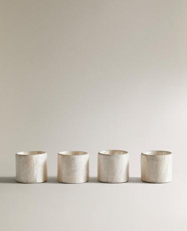 СЕДЕФЕНИ ПРЪСТЕНИ ЗА САЛФЕТКИ (КОМПЛЕКТ ОТ 4 БР.)