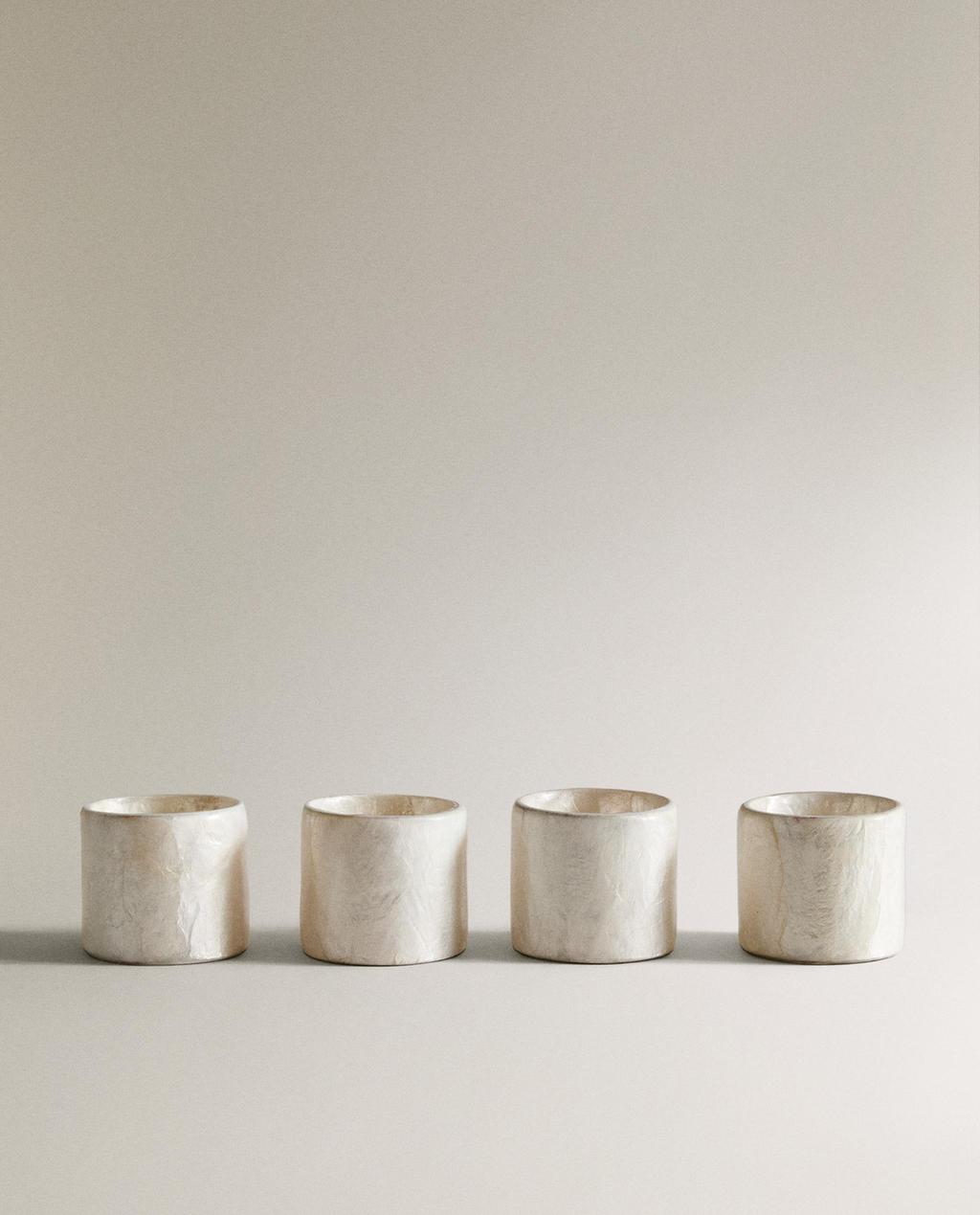 PACK ARGOLAS PARA GUARDANAPO NÁCAR (PACK DE 4) PACK ARGOLAS PARA GUARDANAPO NÁCAR (PACK DE 4)