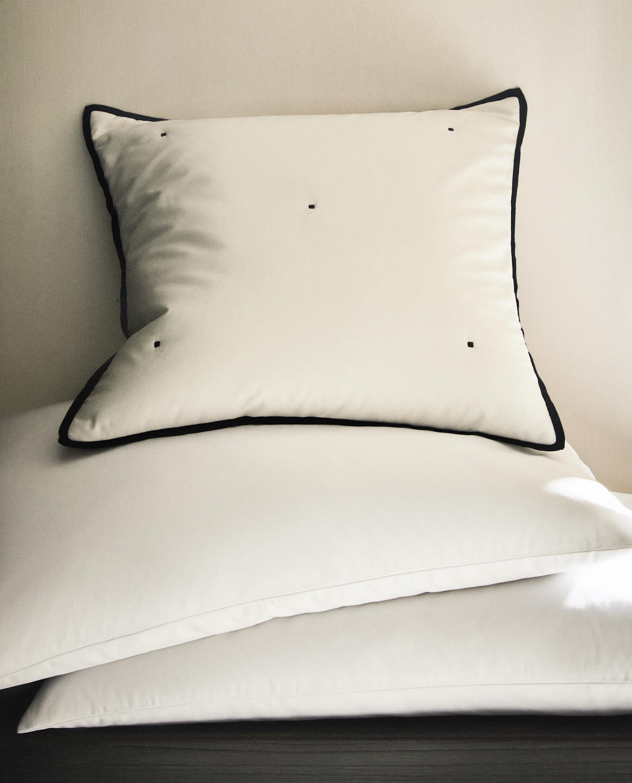 LINEN AND SATEEN CUSHION COVER WITH DOTS product thumbnail 18