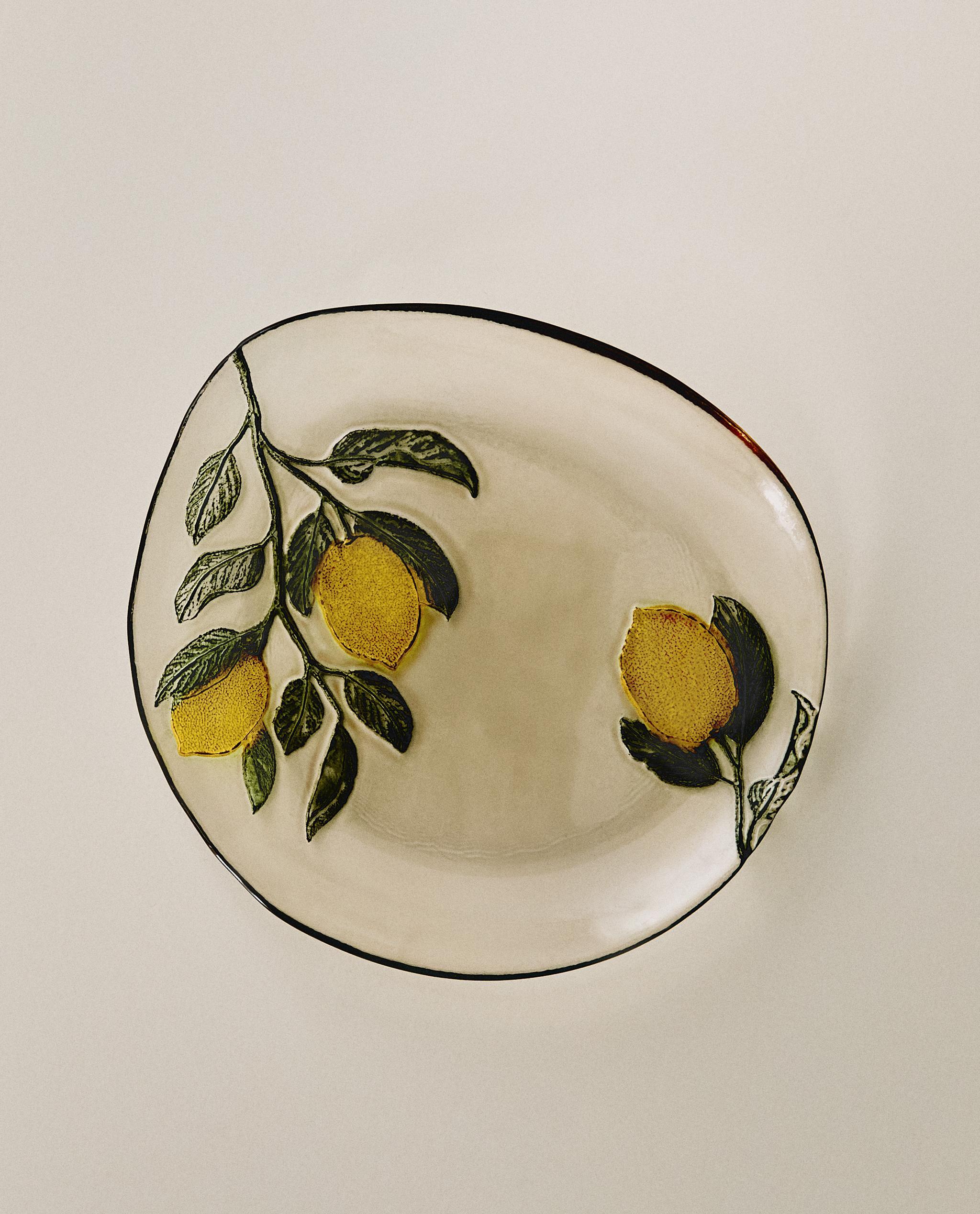 LEMON GLASS DESSERT PLATE | Zara Home United States of America