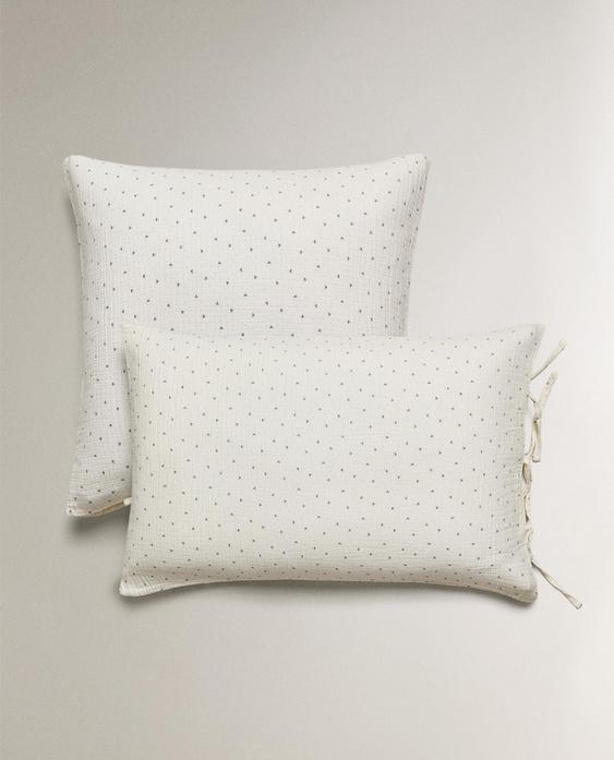 KIDS' DOTTED COTTON PILLOWCASE