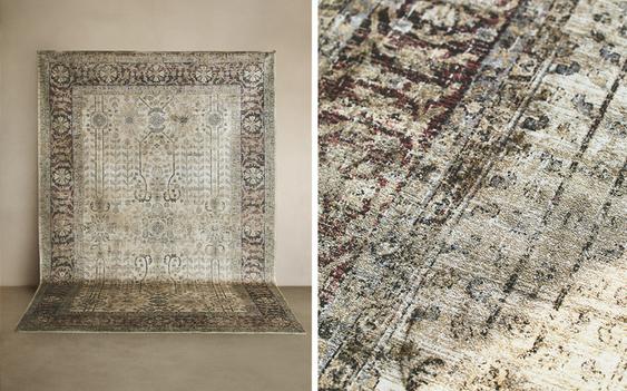 RECTANGULAR VINTAGE-EFFECT RUG