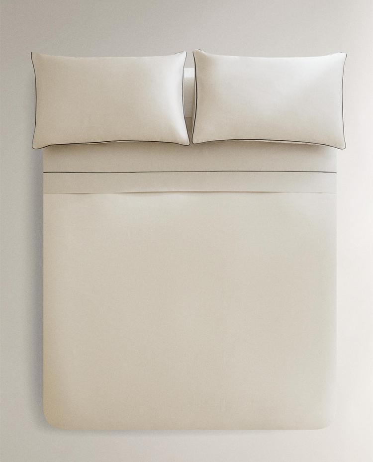 SATEEN DUVET COVER WITH PIPING