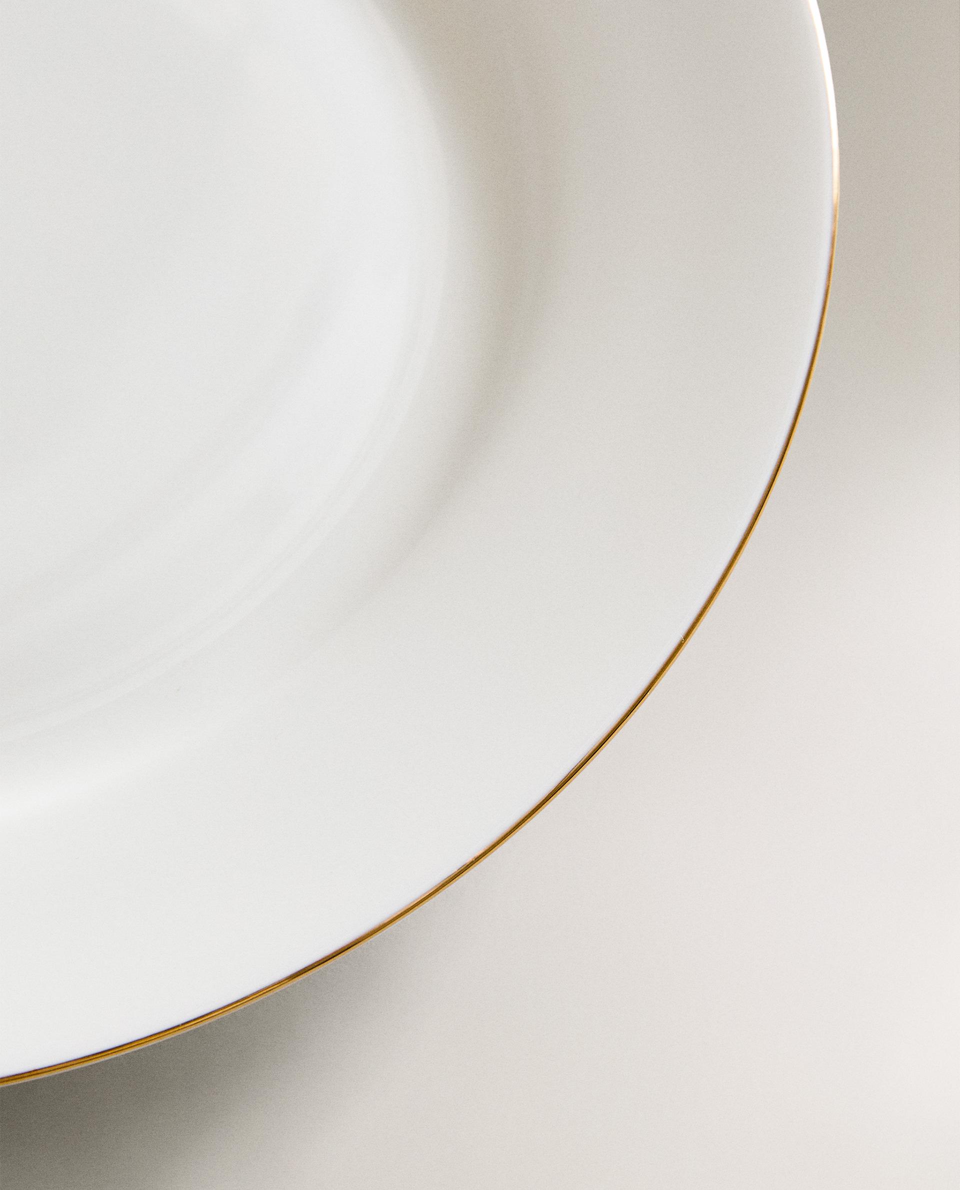 RIMMED BONE CHINA DESSERT PLATE product thumbnail 5