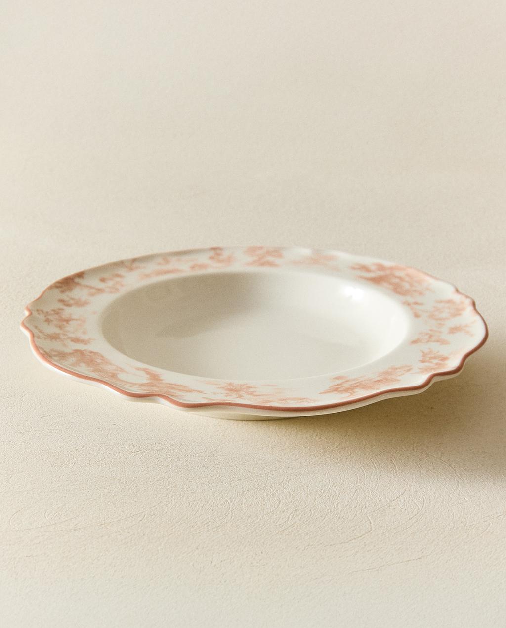 ASSIETTE CREUSE PORCELAINE TOILE DE JOUY ASSIETTE CREUSE PORCELAINE TOILE DE JOUY