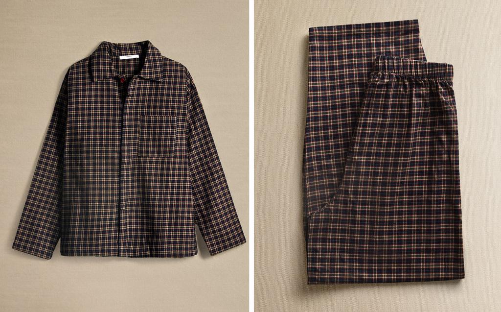 SET PIJAMA FRANELA CUADROS NAVIDAD (SET DE 2)