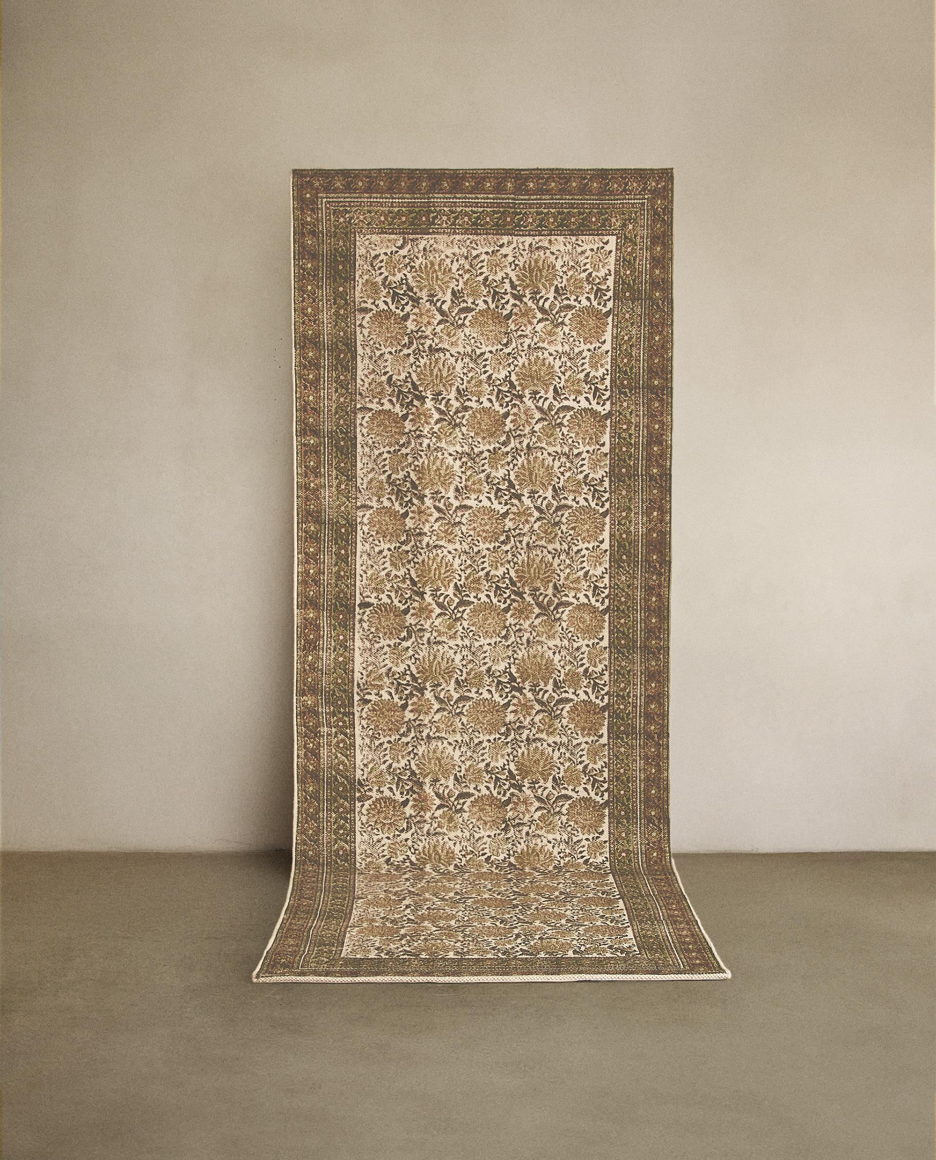 フローラルプリント コットンラグ | Zara Home 日本/Japan