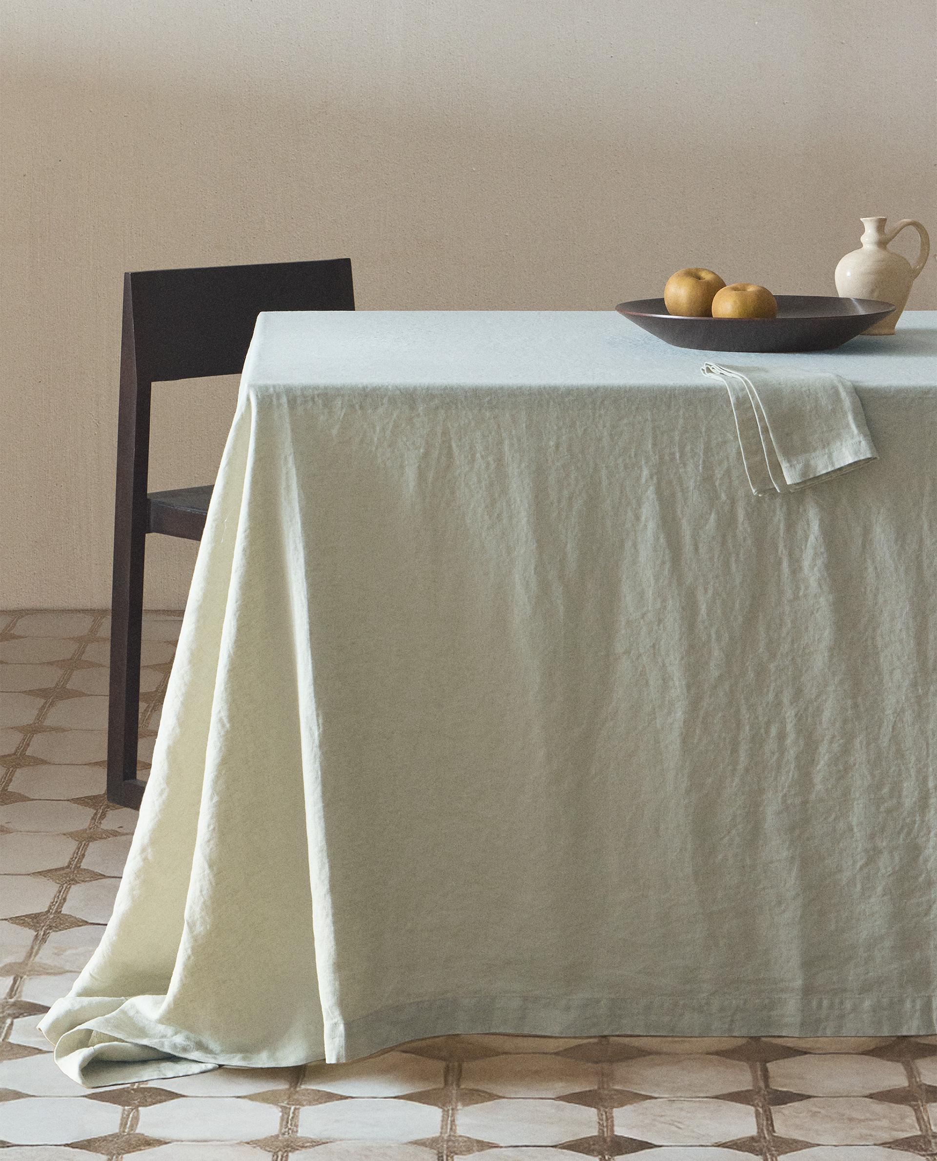 WASHED LINEN TABLECLOTH WASHED LINEN TABLECLOTH