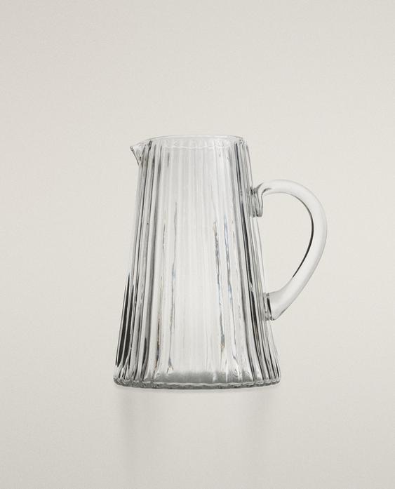 КАНА ОТ СТЪКЛО С ФАСЕТЕН РЕЛЕФ