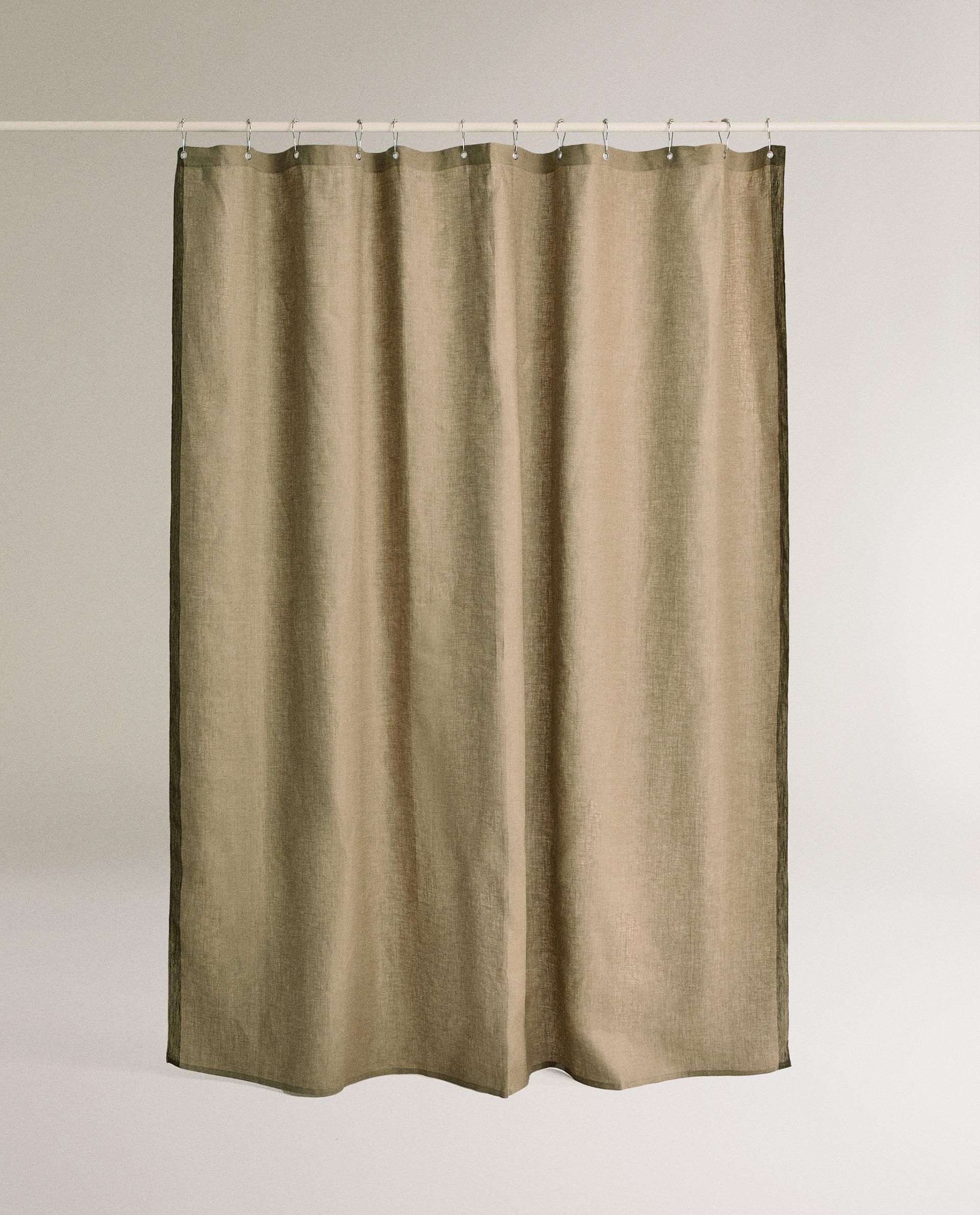 STRIPED LINEN SHOWER CURTAIN | Zara Home ??????/Japan