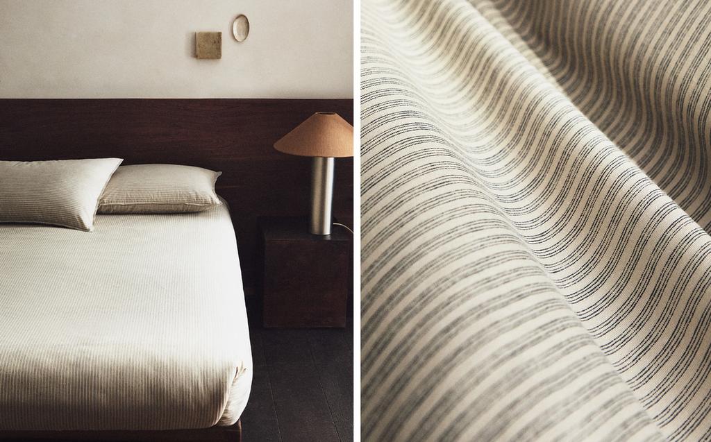 CAPA DE EDREDOM COM FIO TINGIDO EM LISTRAS