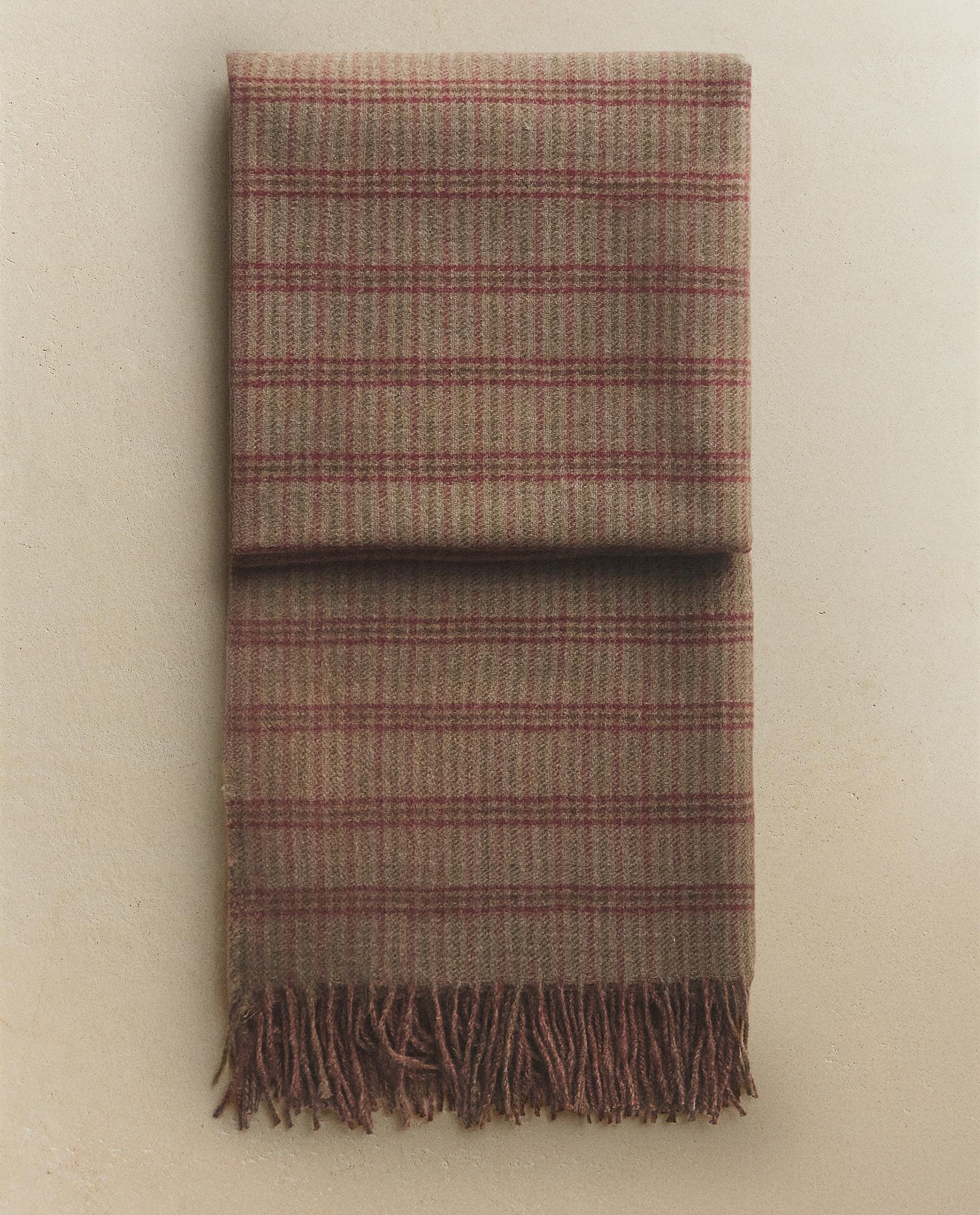 チェック柄フリンジブランケット | Zara Home 日本/Japan