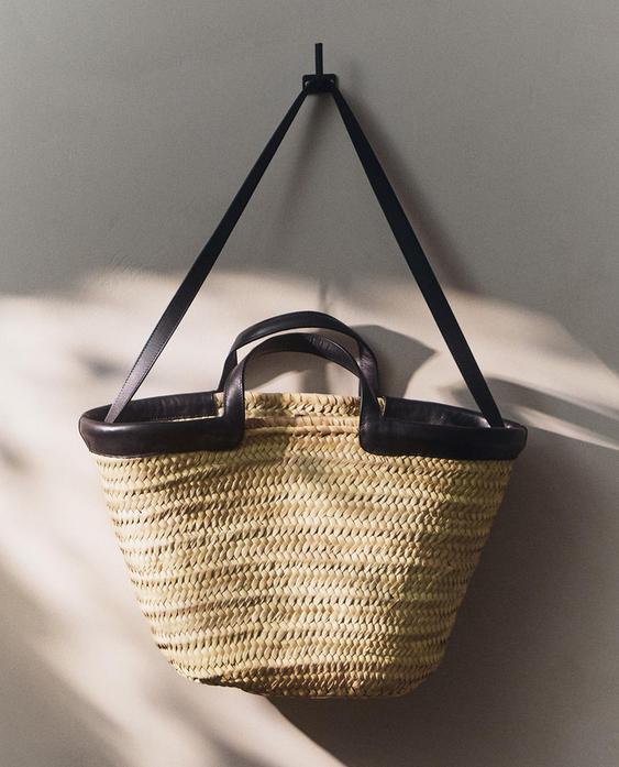 TOTE BAG WITH LEATHER DETAIL TOTE BAG WITH LEATHER DETAIL