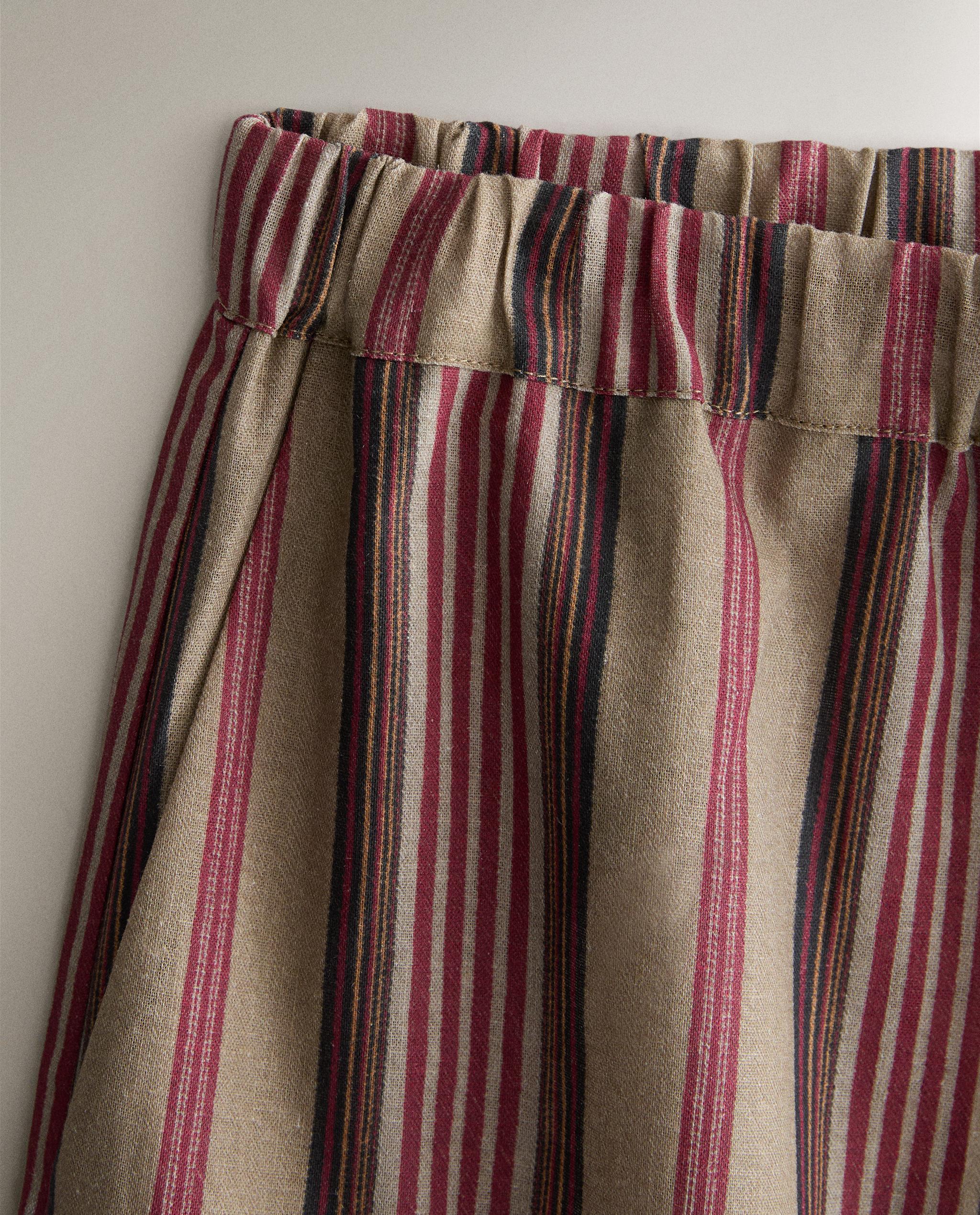 STRIPED COTTON AND LINEN TROUSERS | KATHARINE POLE product thumbnail 6