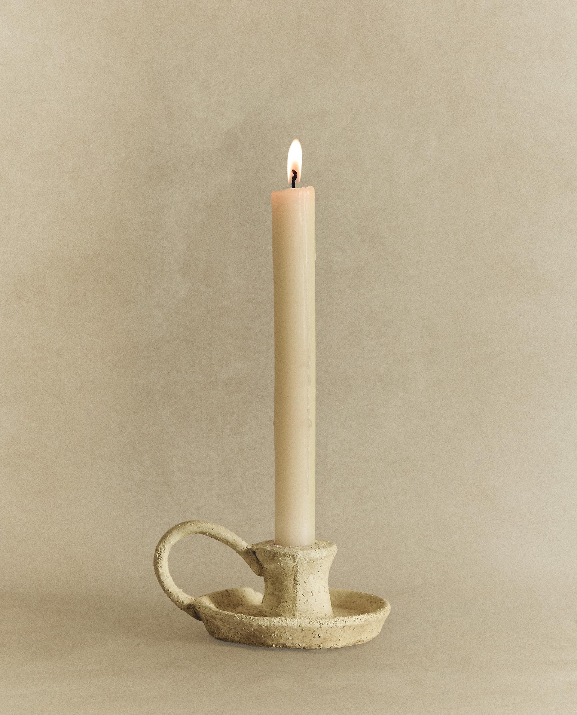 ZARA HOME - 【未使用】彫刻 キャンドルホルダー  オブジェ 白 アンティーク調 未使用】彫刻 キャンドルホルダー オブジェ 白 アンティーク調